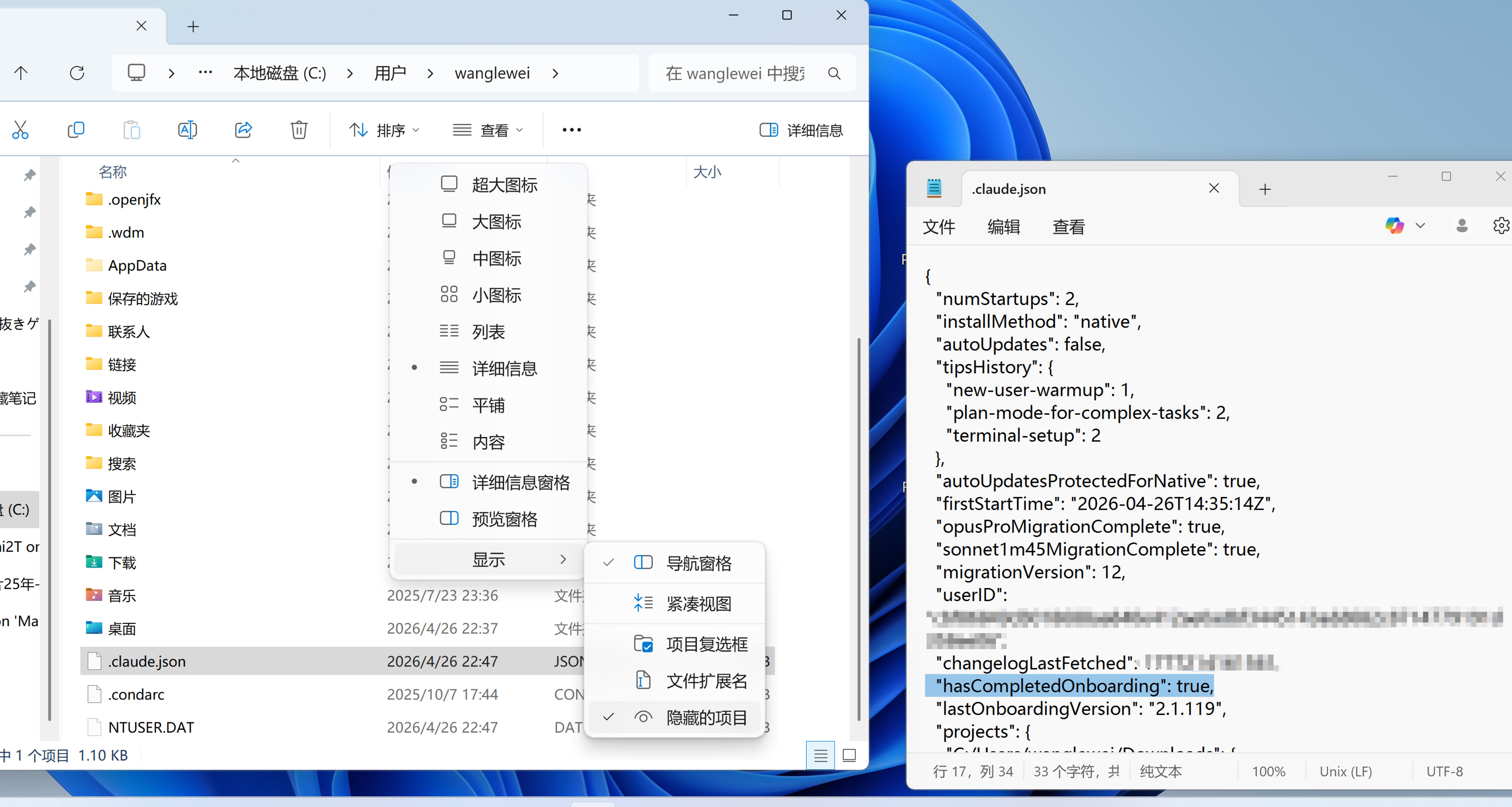 hasCompletedOnboarding 配置示意图